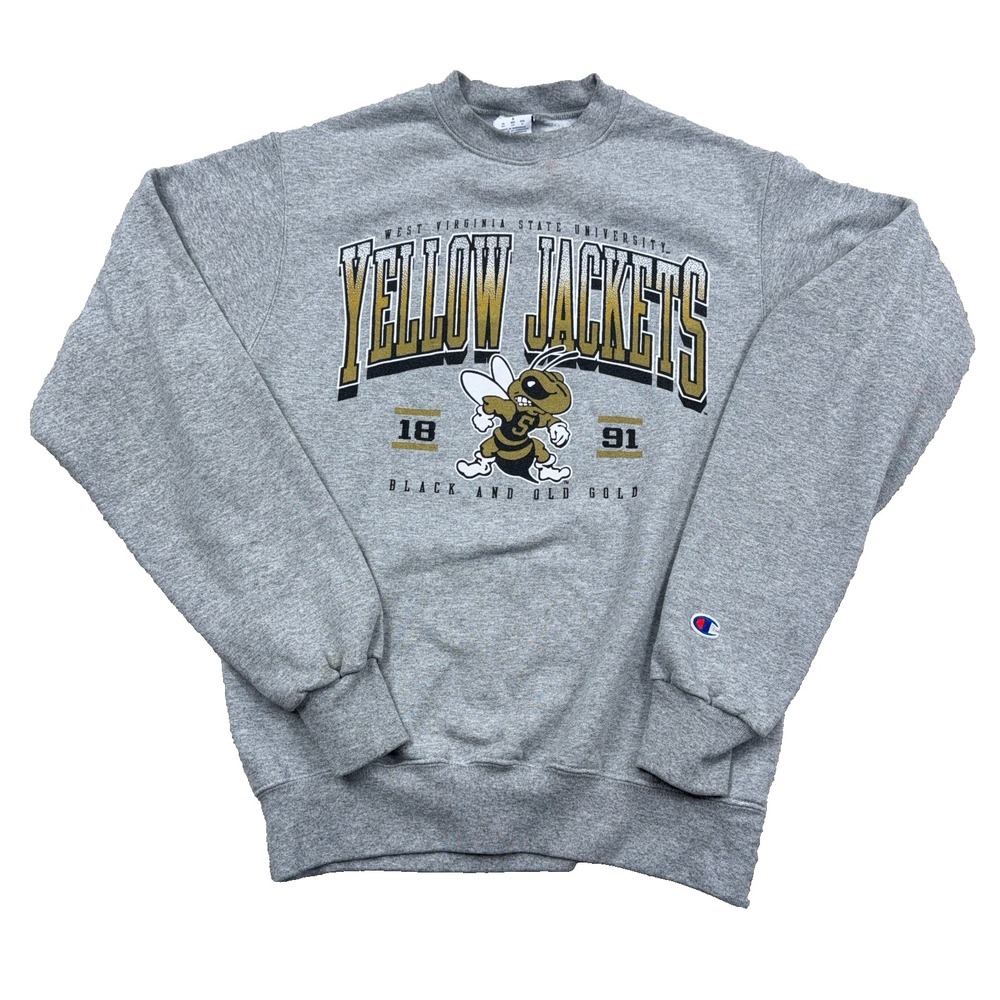 Vintage West Virginia State Yellow Jackets Sweatshirt Men Small University Adult